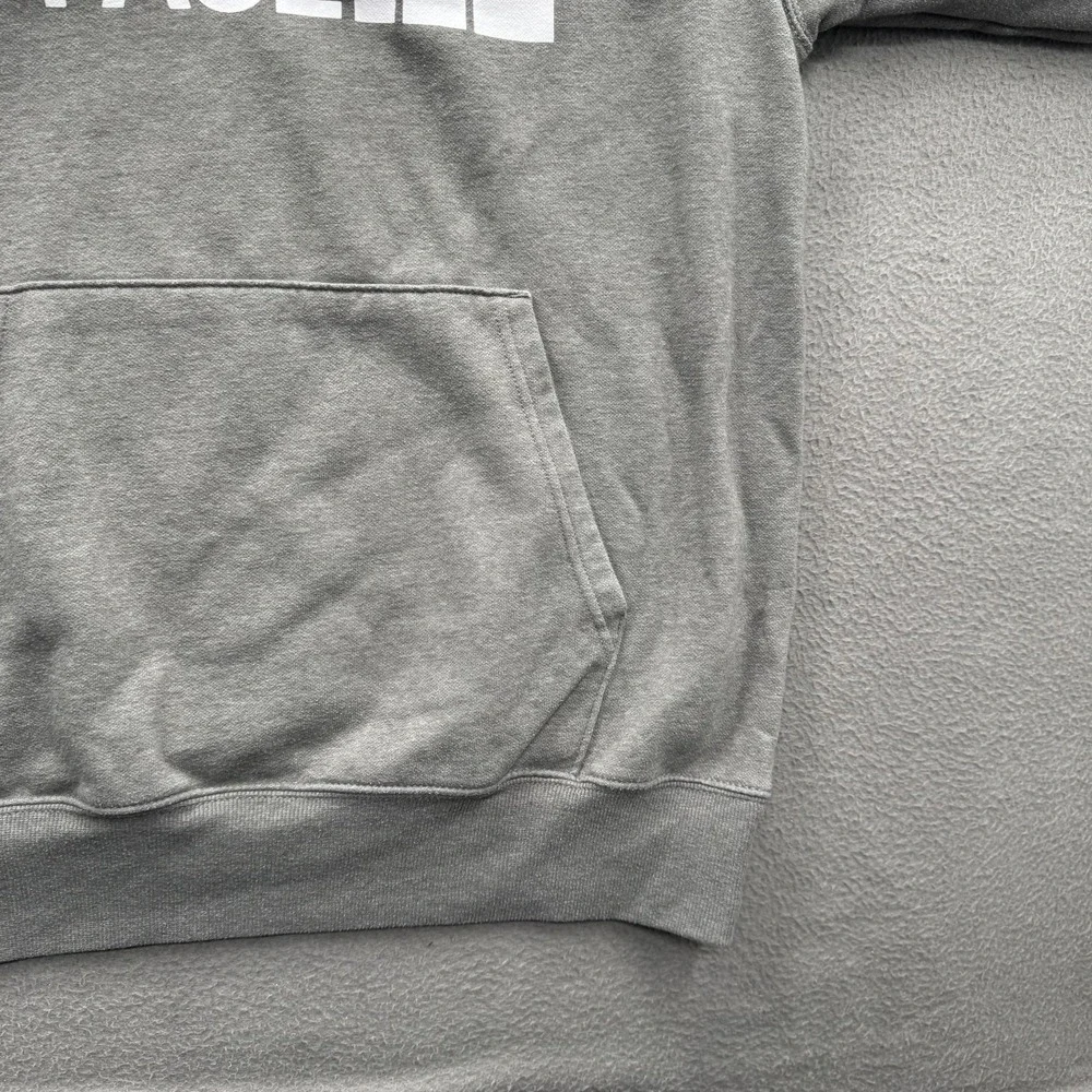 The North Face Hoodie Mens Large Gray Pullover Fleece Sweatshirt Graphic Logo